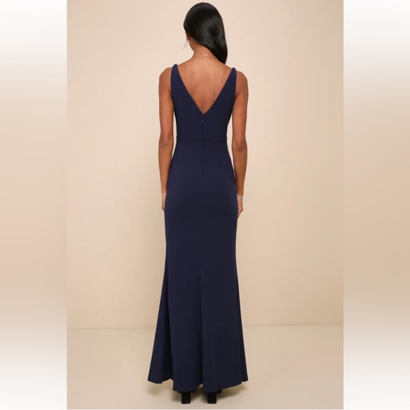 🔥Lulus Melora Navy Blue Sleeveless Maxi Dress Size Medium - Picture 8 of 8